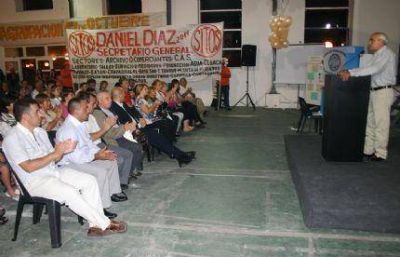Rub�n Pereyra, de la Fentos, respald� la Lista Naranja de Sitos que encabeza Daniel D�az