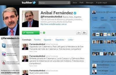 Ministros y legisladores "K" celebran via Twitter triunfo en Catamarca