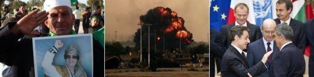 Francia, EEUU y Gran Breta�a lanzaron una embestida militar contra el r�gimen libio. Gadafi amenaz� con atacar el Mediterr�neo