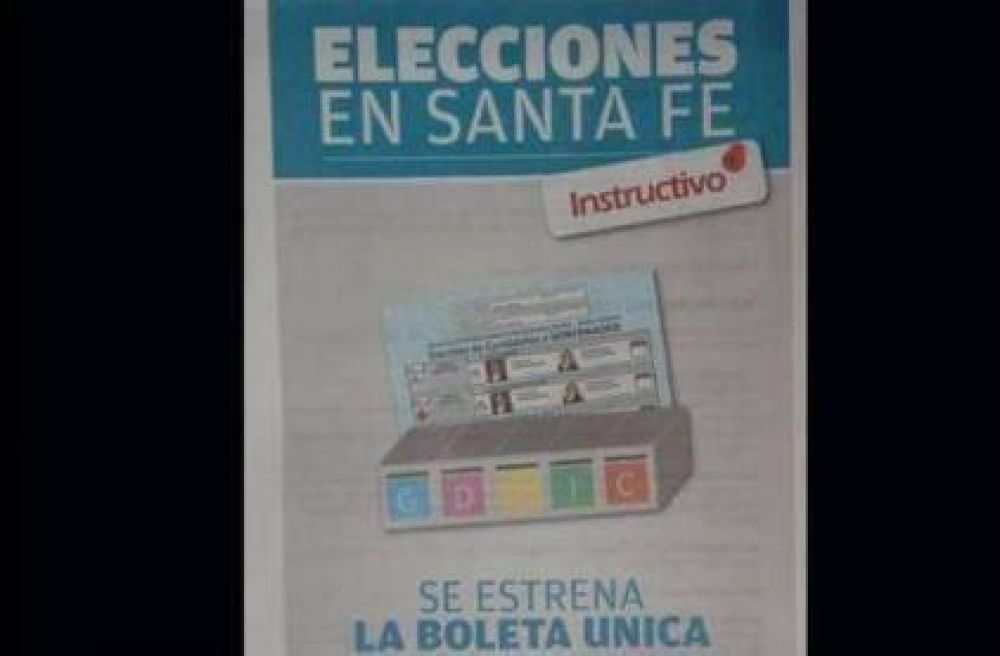 Boleta �nica: comenz� la campa�a de difusi�n en la provincia de Santa Fe