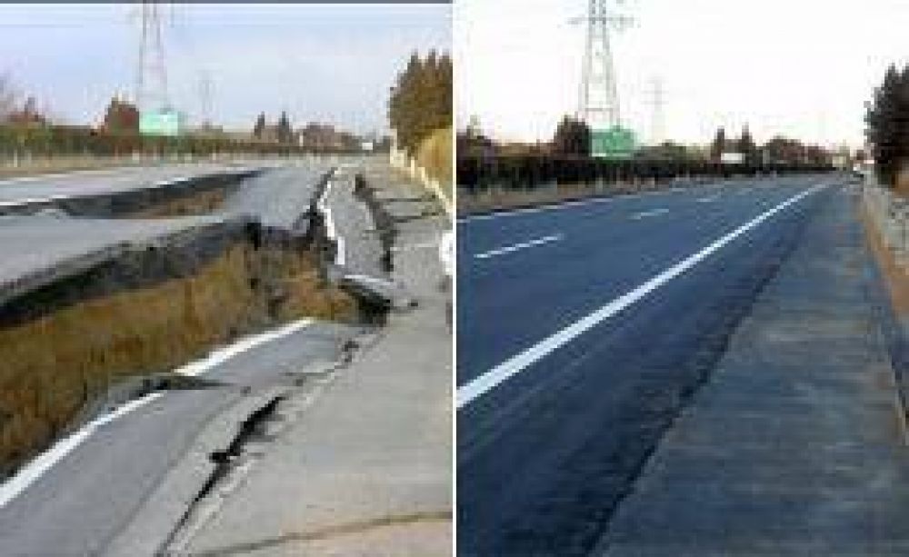 En Jap�n reconstruyeron una autopista en s�lo 6 d�as
