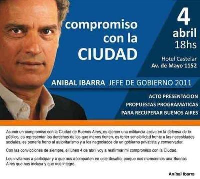 An�bal Ibarra lanzar� su candidatura a Jefe de Gobierno de la Ciudad