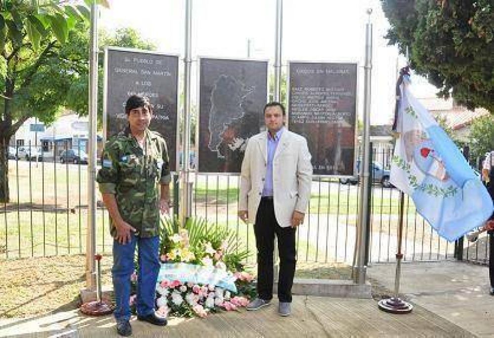 SAN MART�N - DANIEL IVOSKUS PARTICIP� DE LOS ACTOS CONMEMORATIVOS DE LA GESTA DE MALVINAS 