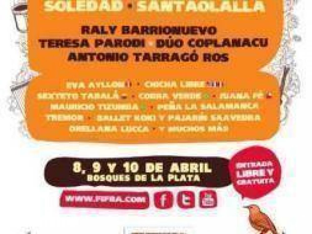 La Plata: Llega el Festival de Folklore con Santaolalla, Soledad y El Chaque�o