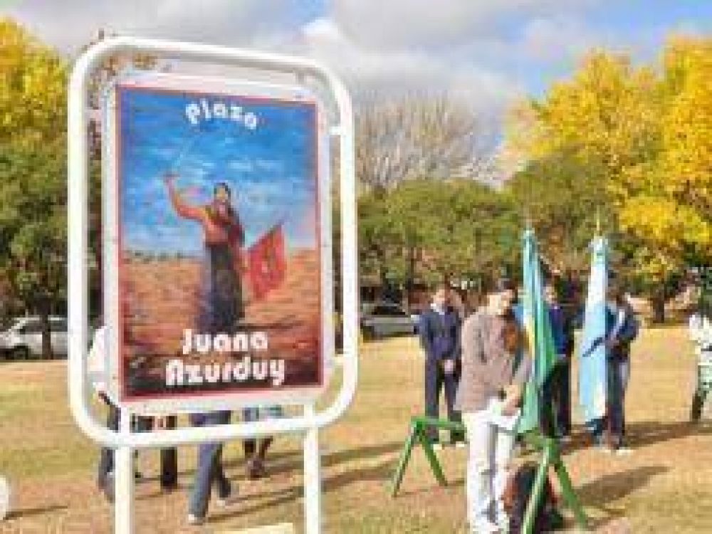 Trenque Lauquen: Cambiaron por Azurduy el nombre de una plaza llamada Aramburu