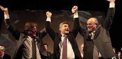 Euf�ricos, los candidatos K buscaron polarizar con Macri y ningunearon a Pino Solanas