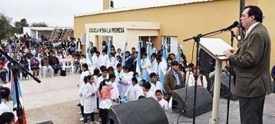 Niccolai inaugur� ampliaci�n en una escuela de La Promesa