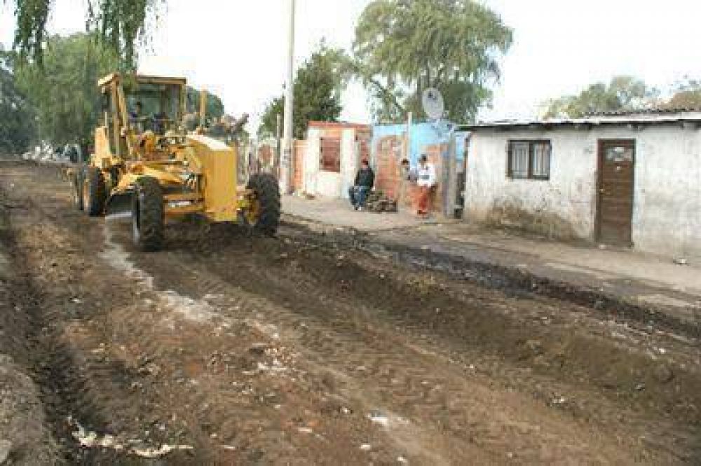 Trabajos de urbanizaci�n en el barrio El Progreso