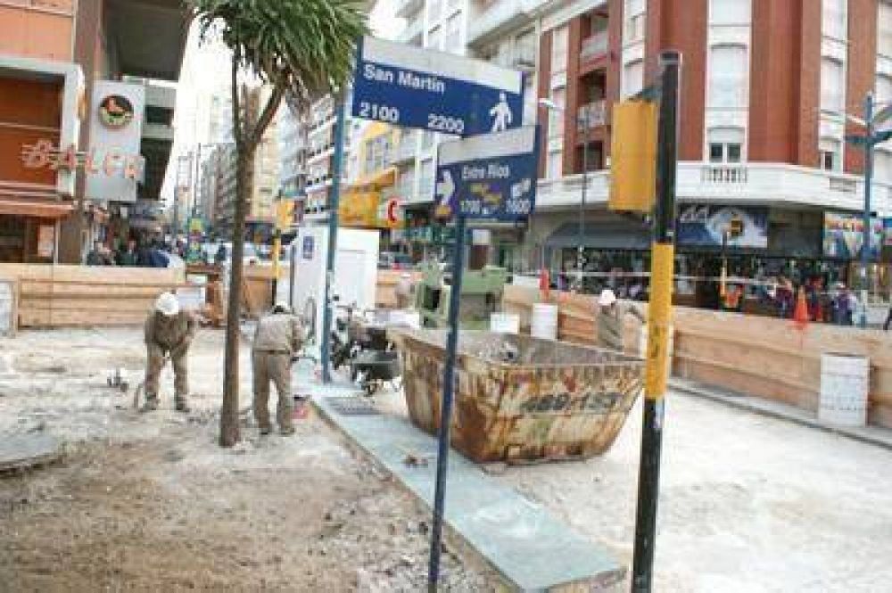 Comenz� la obra de puesta en valor de la peatonal San Mart�n
