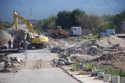 Reparan el vado de la ruta de enlace