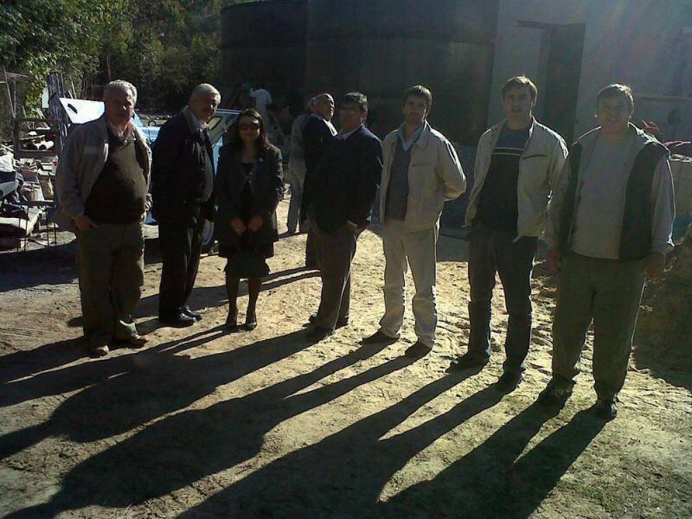 Los concejales visitaron las obras de la planta depuradora en Open Door