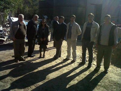 Los concejales visitaron las obras de la planta depuradora en Open Door