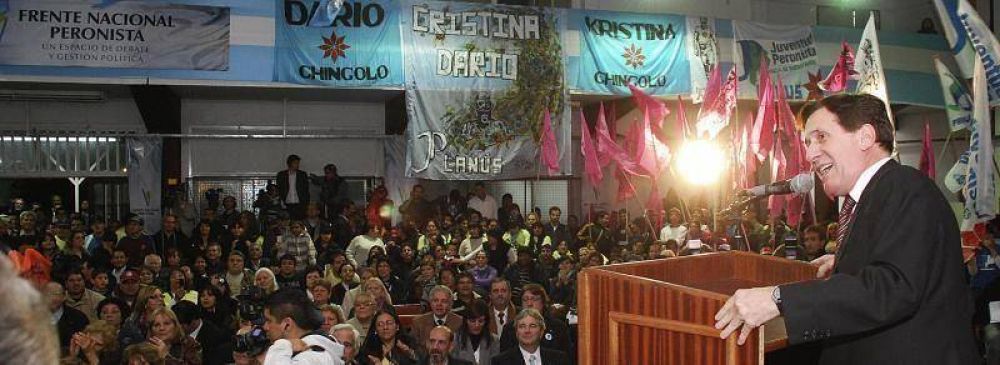 LAN�S - DANIEL SCIOLI Y JUAN MANUEL ABAL MEDINA EN LAN�S, JUNTO A DAR�O D�AZ P�REZ 