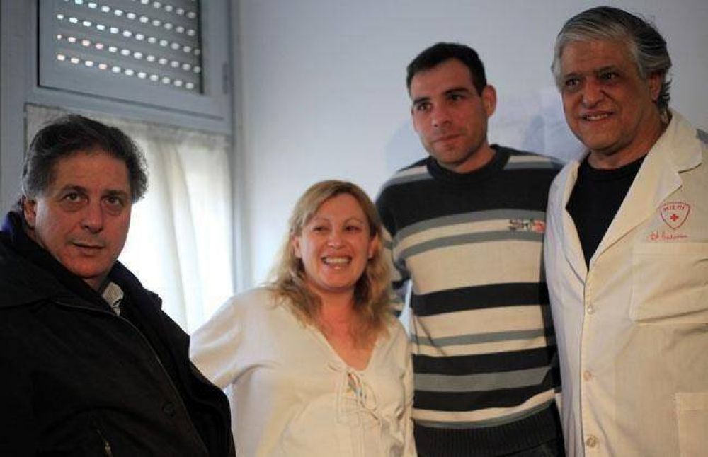 Collia visit� a la mam� de las cuatrillizas