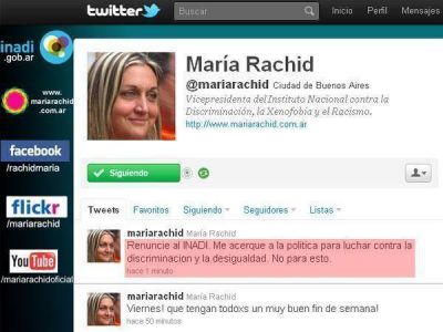 Rachid renunci� al Inadi: "Me acerqu� a la pol�tica para luchar, no para esto"