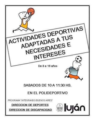 luj�n - ACTIVIDADES DEPORTIVAS INTEGRADORAS EN EL POLIDEPORTIVO