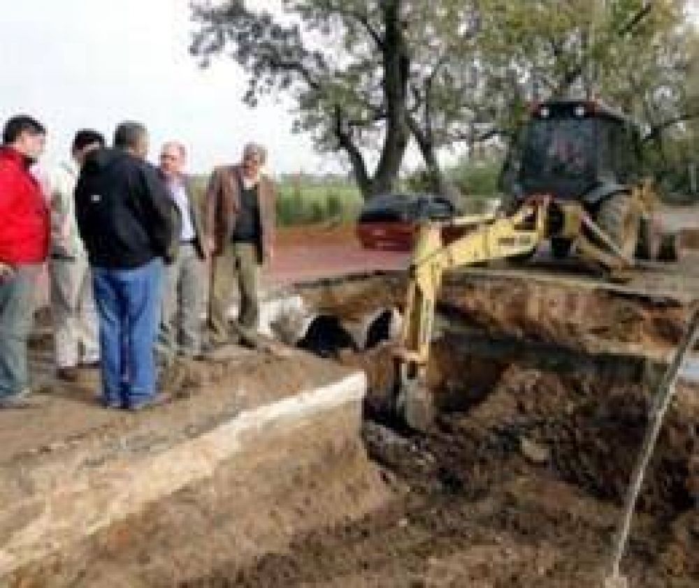 Recorrida en obra de desag�e