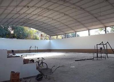 El gobierno provincial construye un gimnasio para un Colegio de Vaqueros