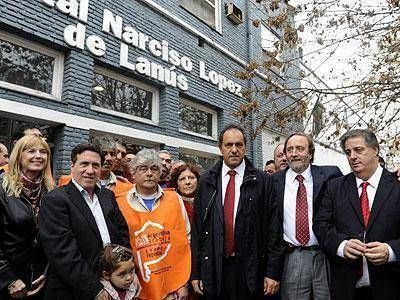 Scioli volvi� a Lan�s y pidi� �cuidar los logros conseguidos por el proyecto nacional�