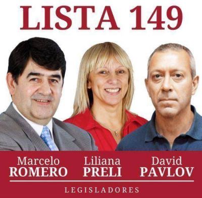 Liliana Preli acompa�a a Marcelo Romero y apoya a Rosana Bertone con la lista 149