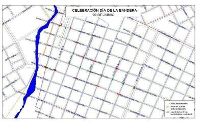 LUJ�N - RESTRICCIONES AL TR�NSITO PROGRAMADAS PARA EL 20 DE JUNIO