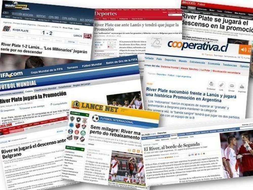 El mundo "habla" de la realidad de River