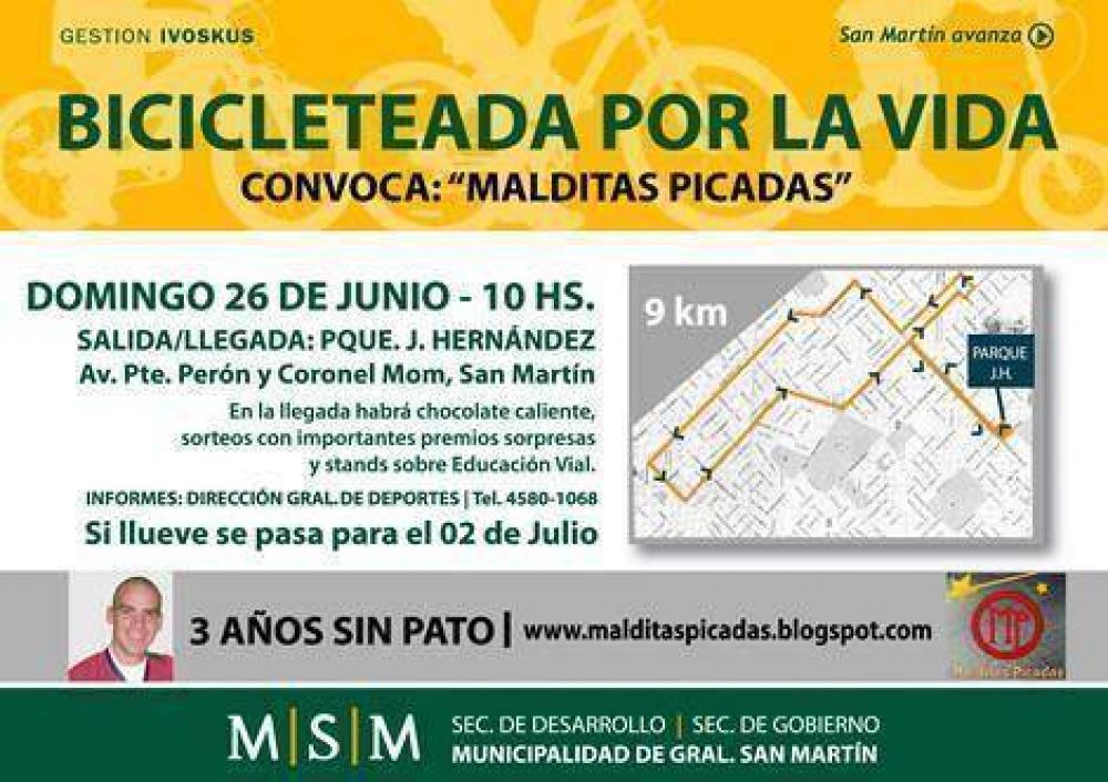 SAN MART�N - BICICLETEADA CONTRA LAS MALDITAS PICADAS