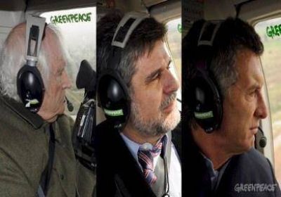 Macri, Filmus y Solanas sobrevolaron basurales del Ceamse