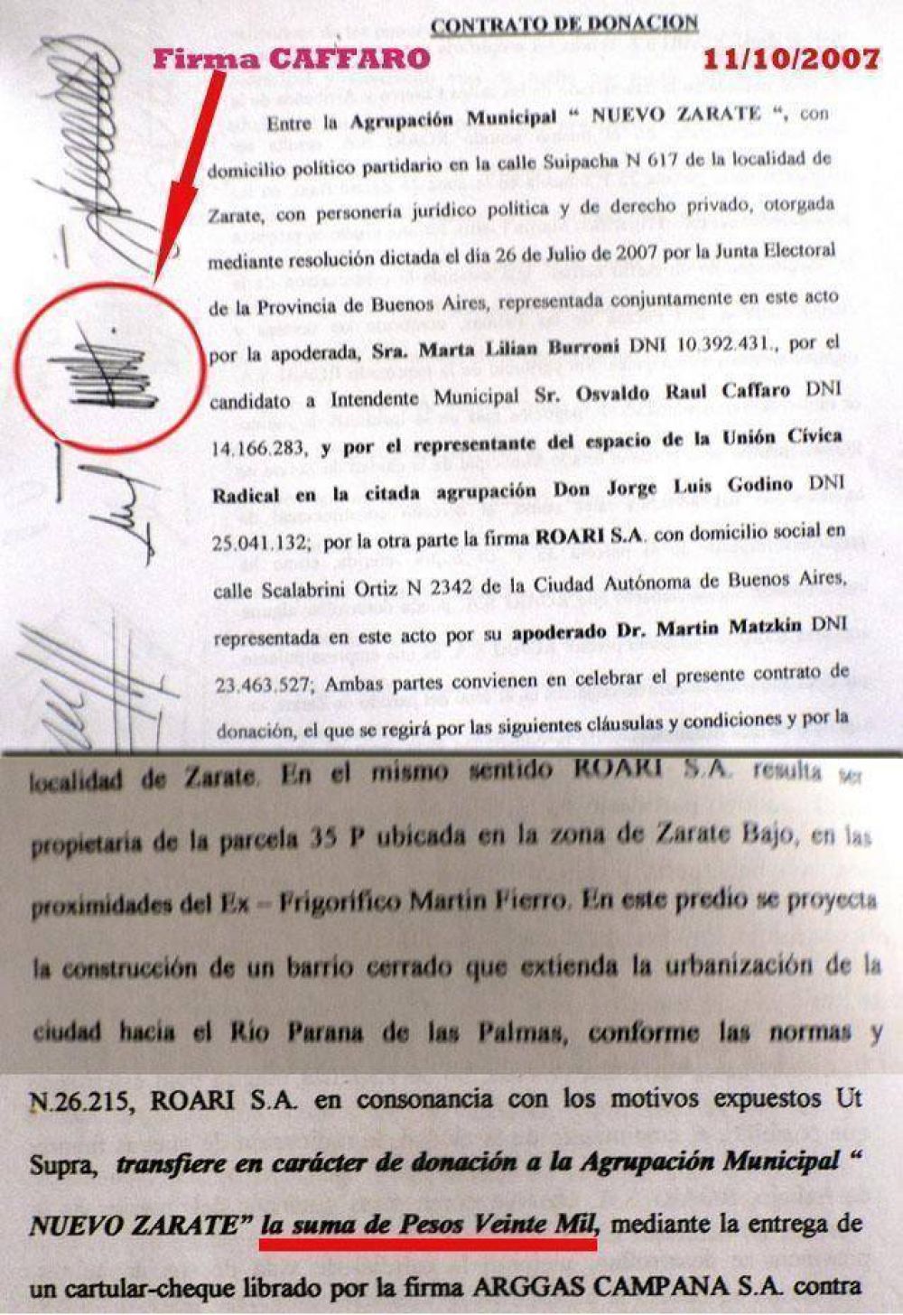 De c�mo C�ffaro traicion� a un financista de su campa�a