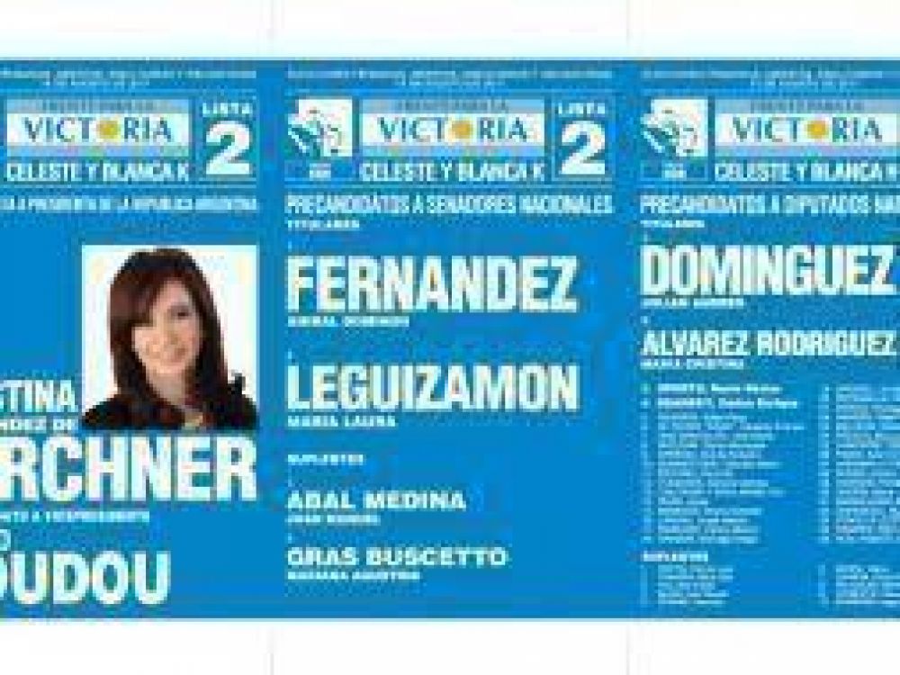 Elecciones 2011: La boleta azul de Cristina y el FPV