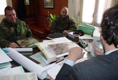 La Fuerza Militar de Azul ultima detalles en Saladillo para las elecciones del 14 de agosto