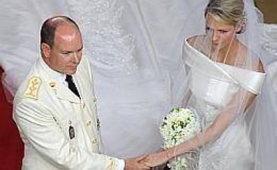 Alberto y Charlene se casaron por iglesia
