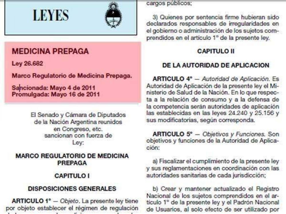 Prepagas: buscar�n que el Estado colabore en el financiamiento de los tratamientos complejos