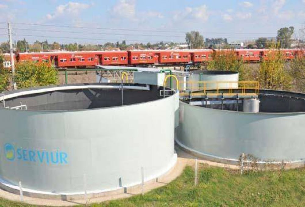 Se inaugur� la primer planta de cloacas en Malvina