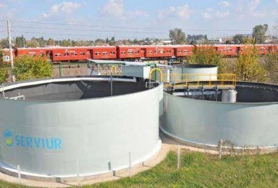 Se inaugur� la primer planta de cloacas en Malvina