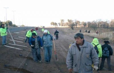 Avanzan en la forestaci�n de la autopista 25 de Mayo