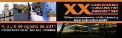 Se realizar� en San Luis el XX Congreso Farmac�utico Argentino