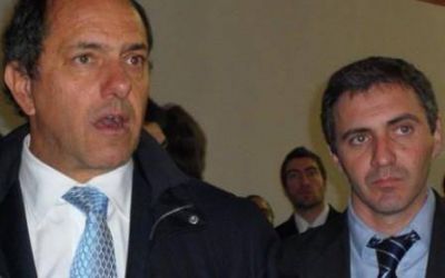 Ariel Notta junto al gobernador Scioli en la muestra Tecn�polis