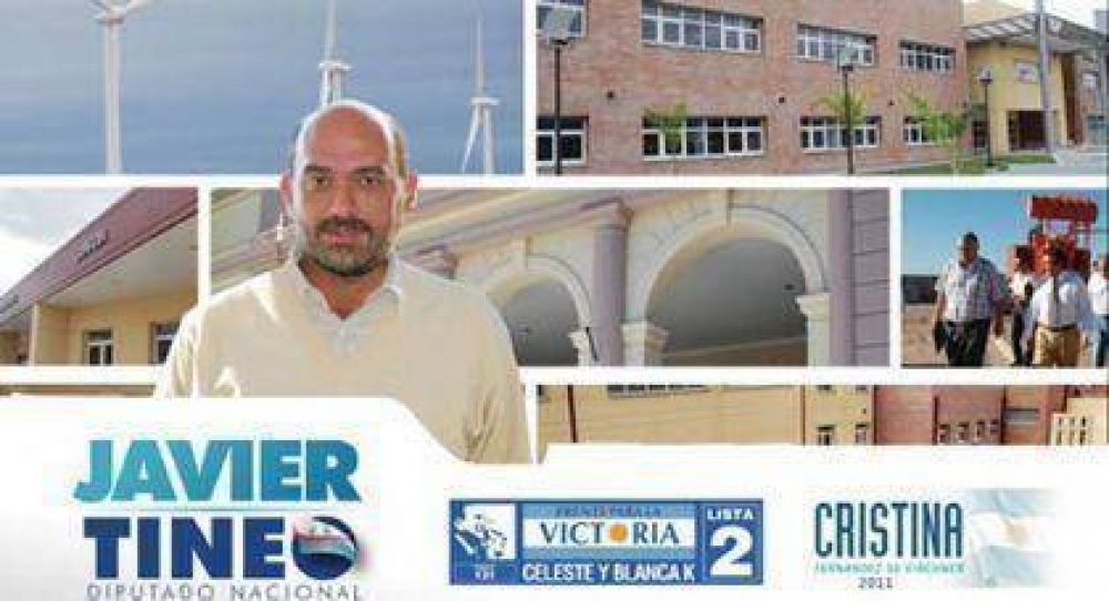 DENUNCIAN QUE JAVIER TINEO HACE CAMPA�A MOSTRANDO LAS OBRAS DE GOBIERNO COMO PROPIAS