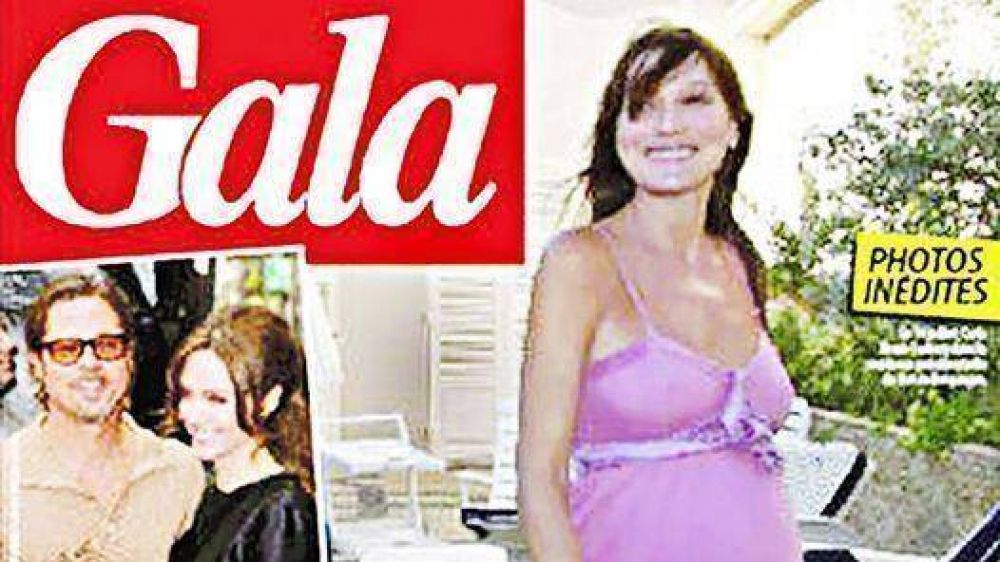 Carla Bruni, furiosa con una revista que public� fotos de su embarazo