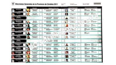 Esta es la boleta �nica con la que se votar� en C�rdoba