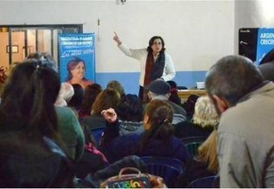 Rosso record� a Evita y se meti� de lleno en la camp�a