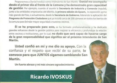 Ivoskus pidi� el voto para Daniel 
