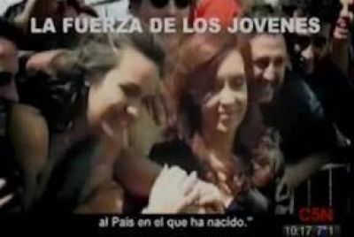 El spot de campa�a de Cristina apunta al voto de los j�venes