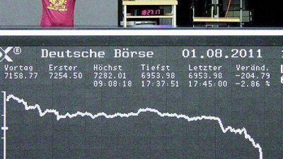 Se derrumban las bolsas europeas y se dispara el �riesgo pa�s� de Italia