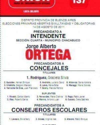 Ortega ya tiene boleta