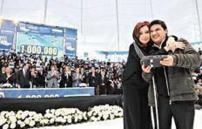 Cristina, Scioli y Boudou compartieron acto en Tecn�polis