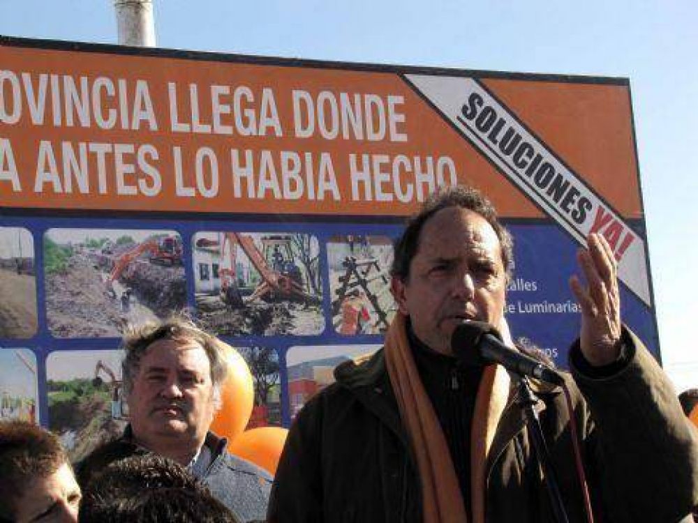 Scioli en San Miguel: "Cre�mos, cumplimos y crecimos"