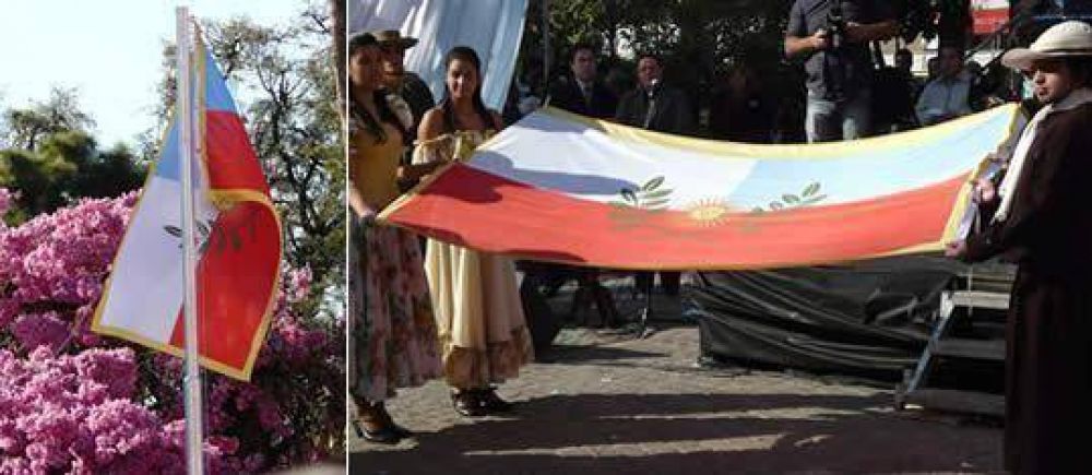 Por primera vez flamea la ense�a provincial