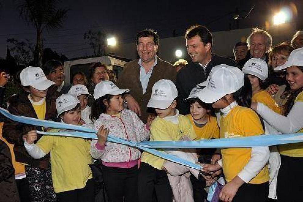 Sergio Massa inaugur� nuevas obras deportivas e hidr�ulicas para El Talar